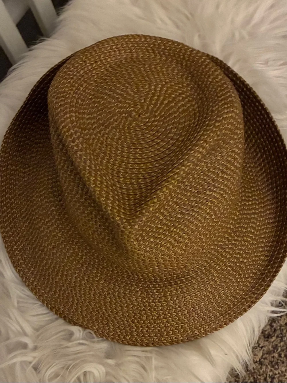 Eric Javits Woven Fedora Hat Beige UPF 50+ - Picture 7 of 12